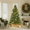 Pre-Lit Cedar Cypress Christmas Tree w/Twinkling Lights, Lighted Artificial Holiday Décor, White & Multicolored LEDs